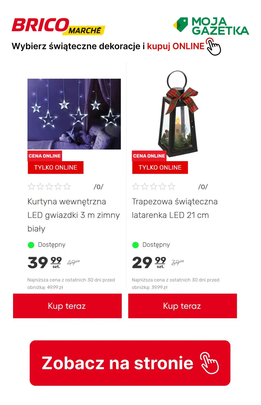 gazetka promocyjna BRICOMARCHE Kupuj dekoracje świąteczne online do 30 % taniej!!! - Strona 24