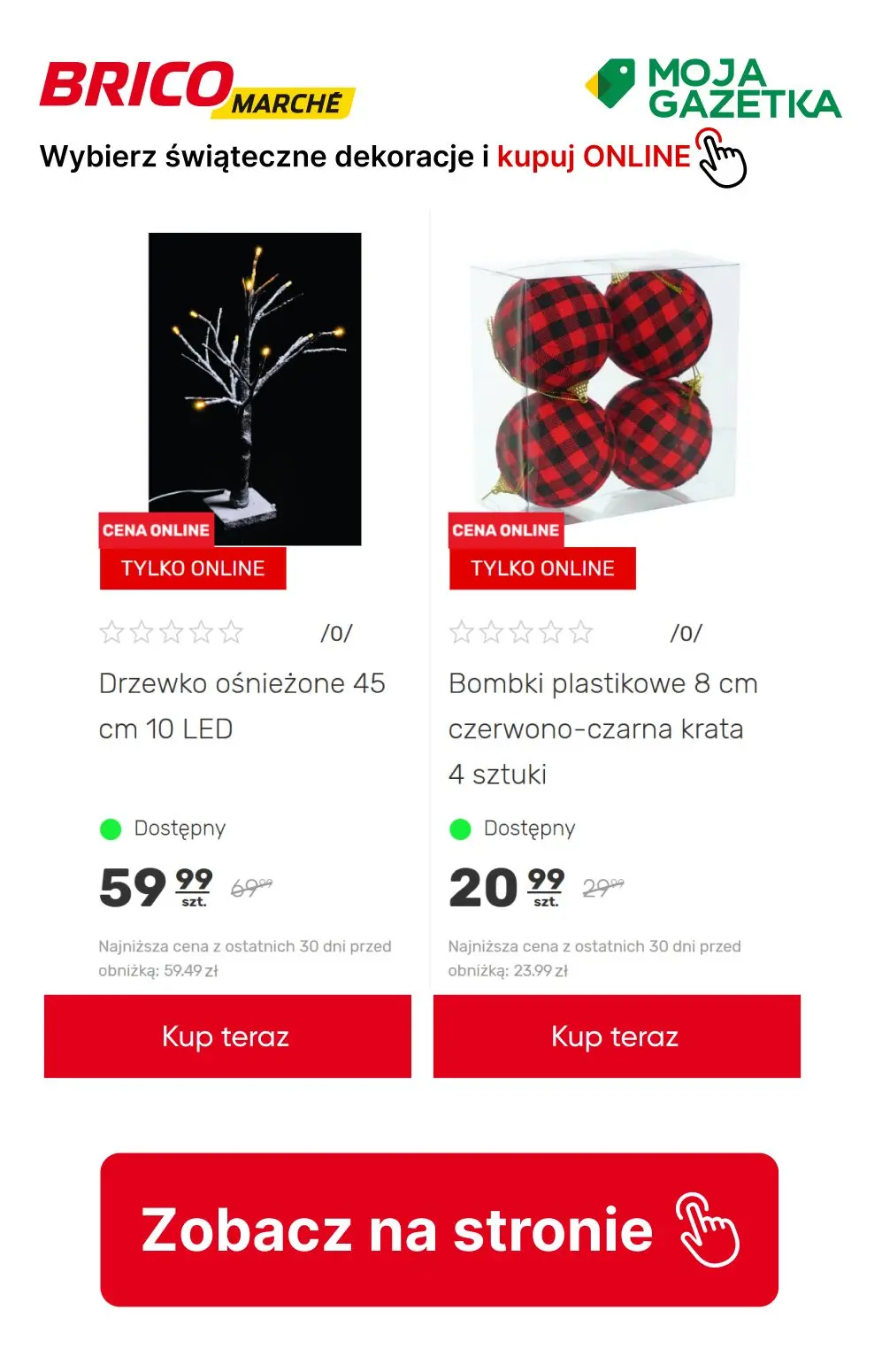 gazetka promocyjna BRICOMARCHE Kupuj dekoracje świąteczne online do 30 % taniej!!! - Strona 27