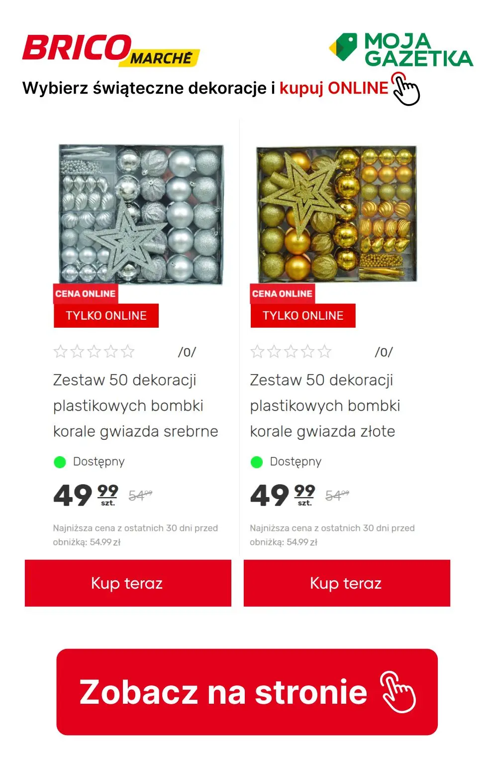 gazetka promocyjna BRICOMARCHE Kupuj dekoracje świąteczne online do 30 % taniej!!! - Strona 28