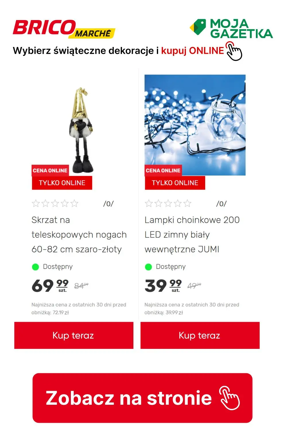 gazetka promocyjna BRICOMARCHE Kupuj dekoracje świąteczne online do 30 % taniej!!! - Strona 29