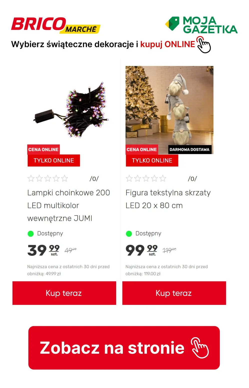 gazetka promocyjna BRICOMARCHE Kupuj dekoracje świąteczne online do 30 % taniej!!! - Strona 30