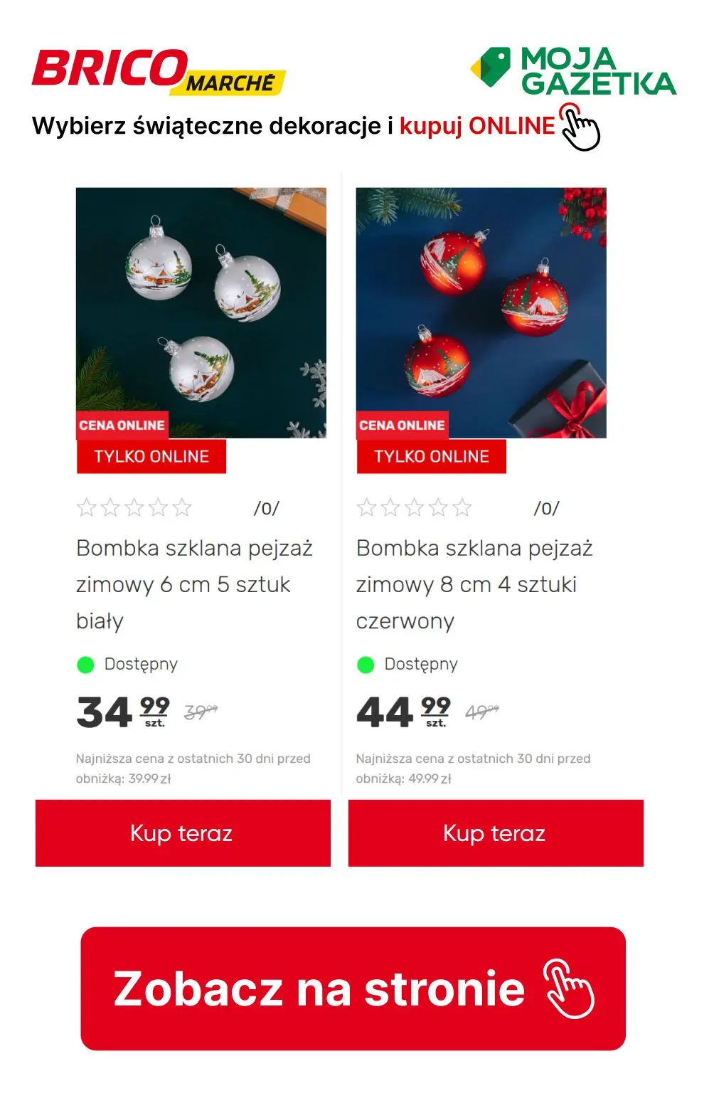 gazetka promocyjna BRICOMARCHE Kupuj dekoracje świąteczne online do 30 % taniej!!! - Strona 32