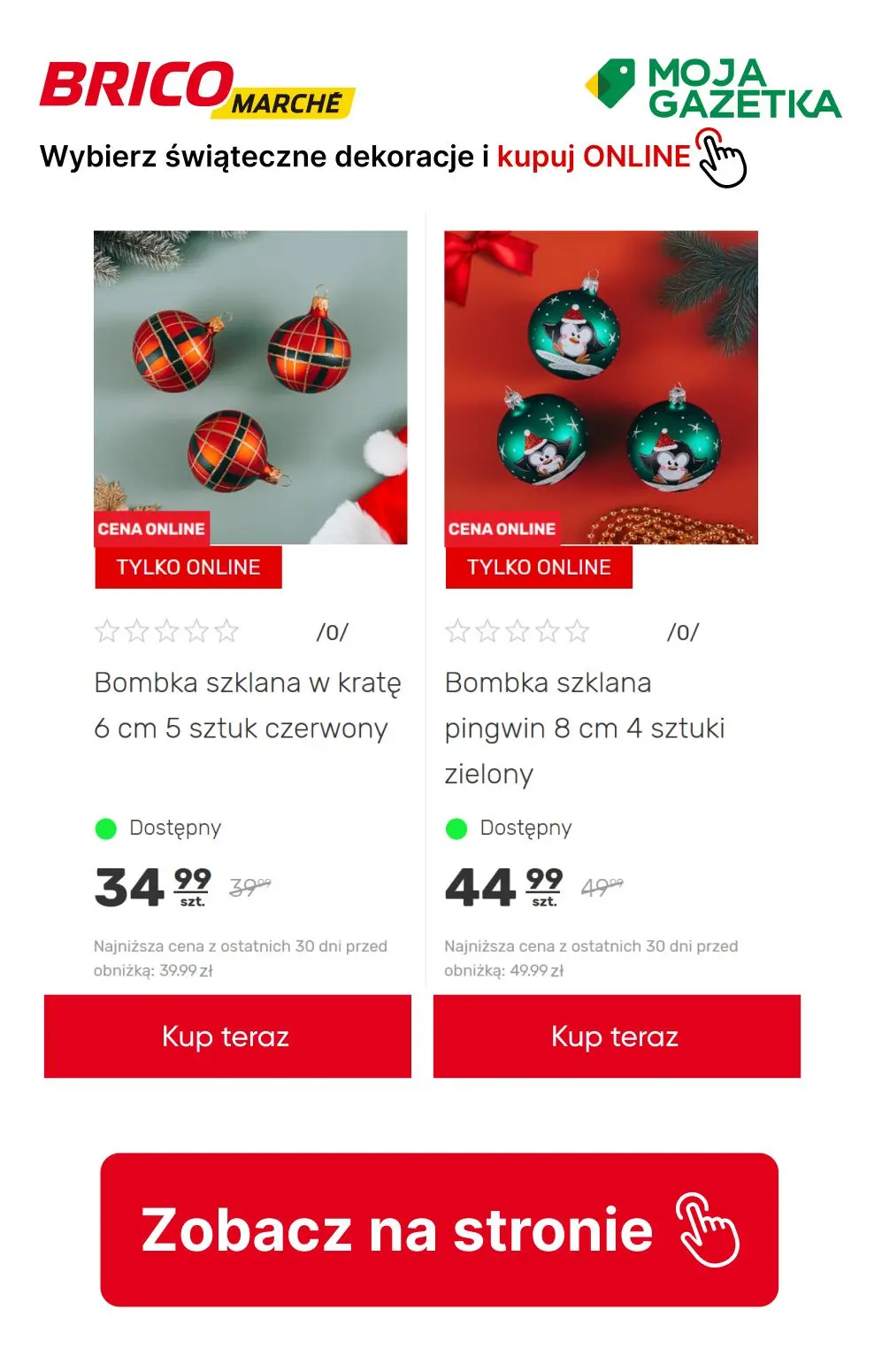 gazetka promocyjna BRICOMARCHE Kupuj dekoracje świąteczne online do 30 % taniej!!! - Strona 33