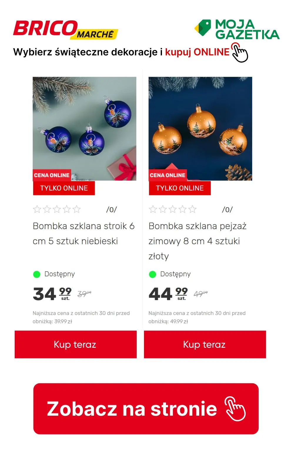 gazetka promocyjna BRICOMARCHE Kupuj dekoracje świąteczne online do 30 % taniej!!! - Strona 34