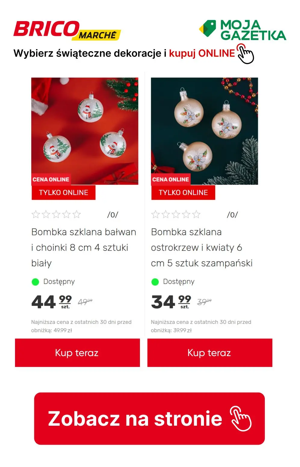 gazetka promocyjna BRICOMARCHE Kupuj dekoracje świąteczne online do 30 % taniej!!! - Strona 35