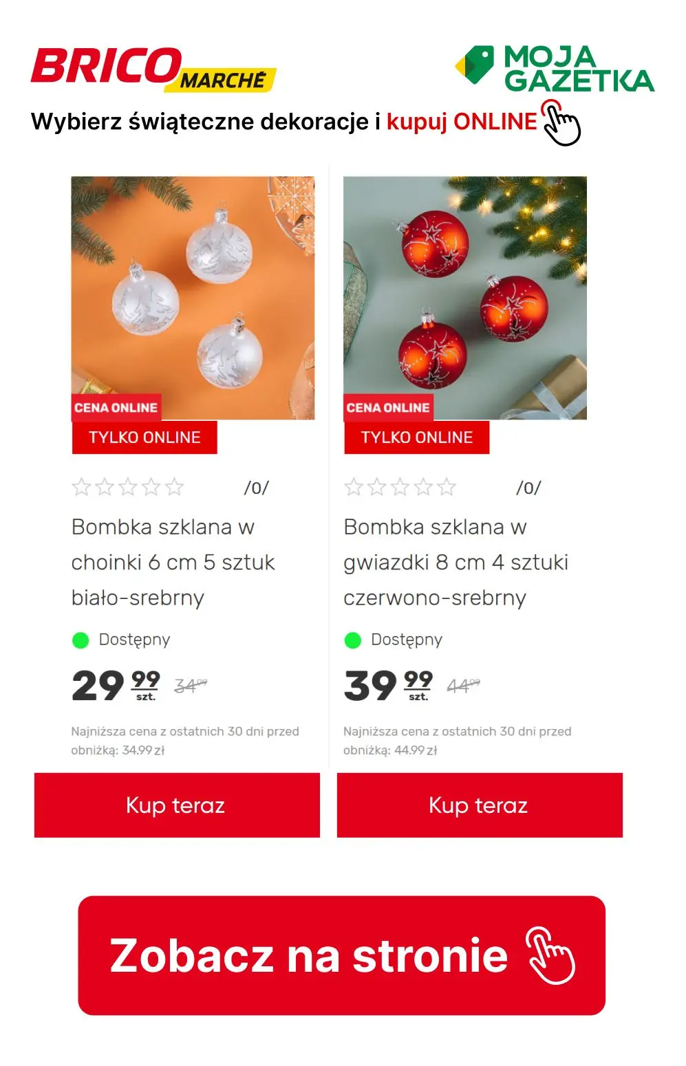 gazetka promocyjna BRICOMARCHE Kupuj dekoracje świąteczne online do 30 % taniej!!! - Strona 37