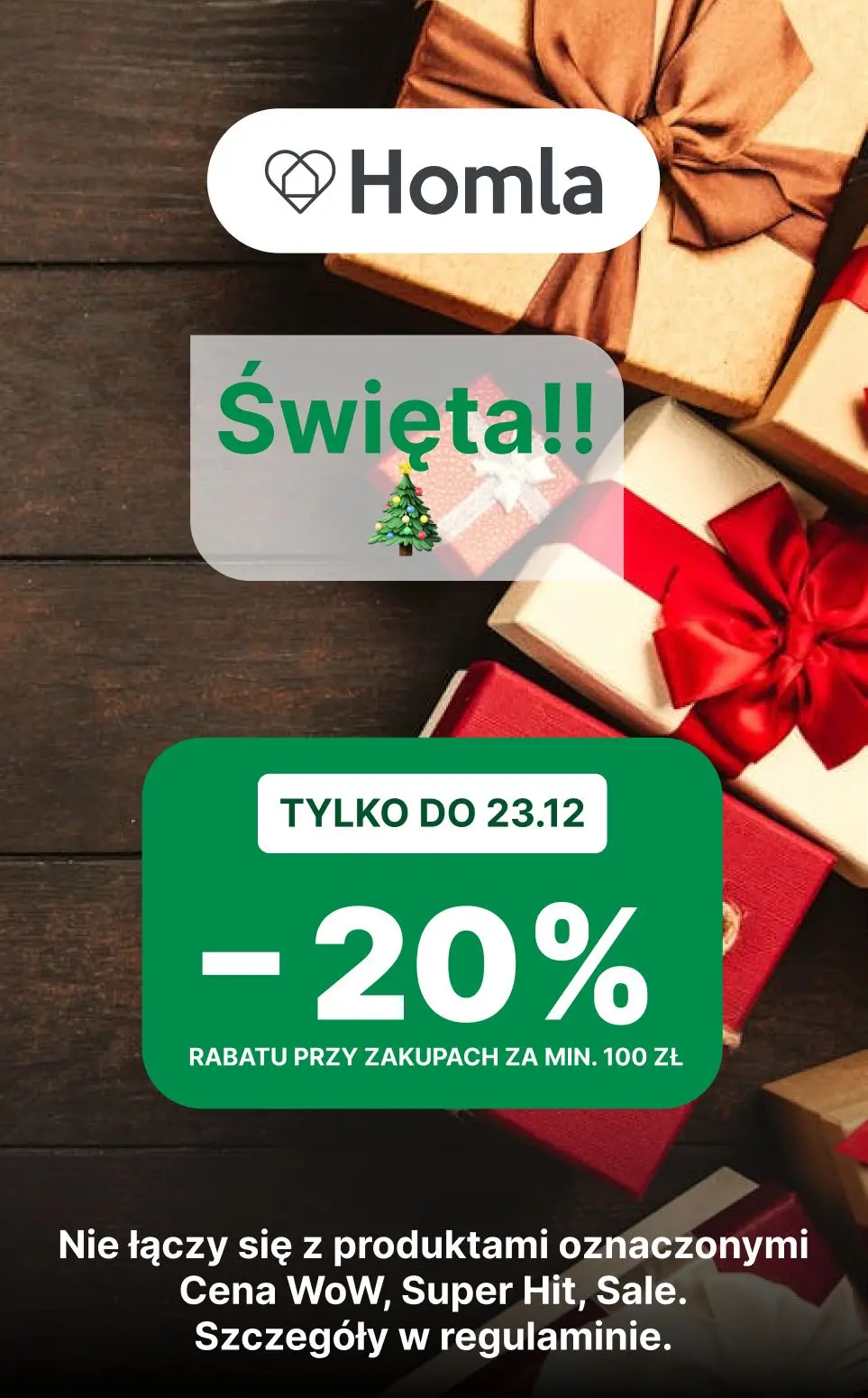 gazetka promocyjna Homla 20% rabatu przy zakupach za min. 100 zł - Strona 1