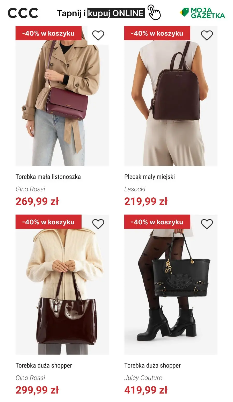 gazetka promocyjna CCC -40% na torby, plecaki, walizki - Strona 2