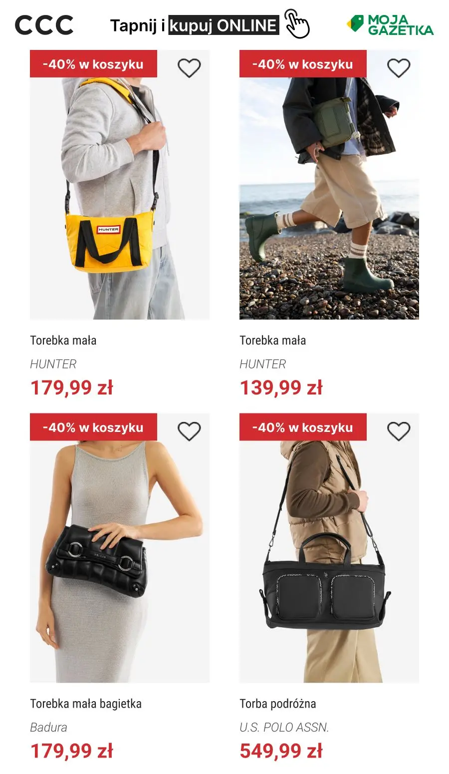 gazetka promocyjna CCC -40% na torby, plecaki, walizki - Strona 6