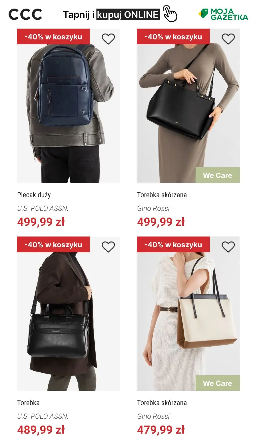 gazetka promocyjna CCC -40% na torby, plecaki, walizki - Strona 7