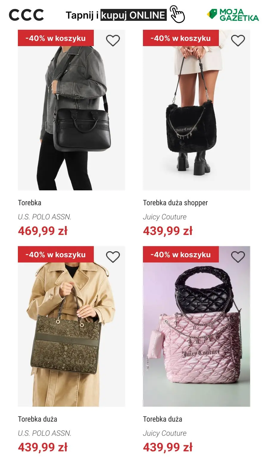 gazetka promocyjna CCC -40% na torby, plecaki, walizki - Strona 8