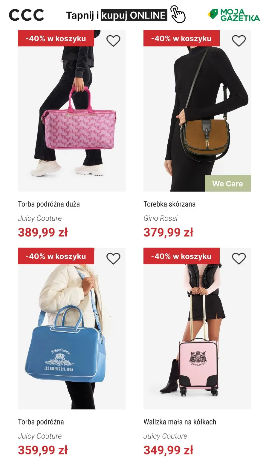 gazetka promocyjna CCC -40% na torby, plecaki, walizki - Strona 9