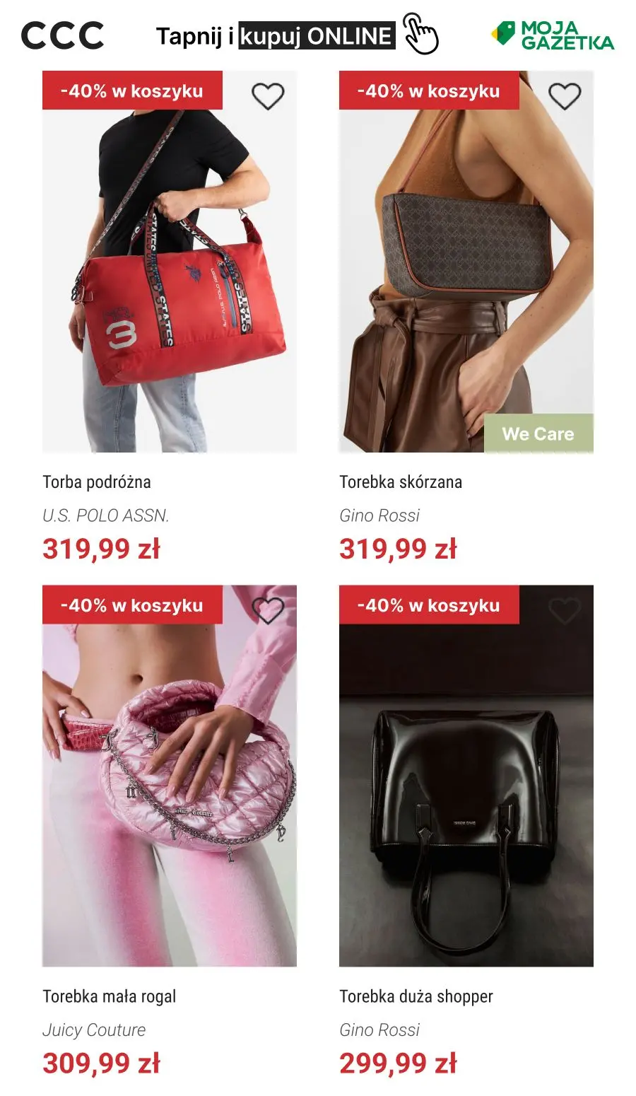 gazetka promocyjna CCC -40% na torby, plecaki, walizki - Strona 12