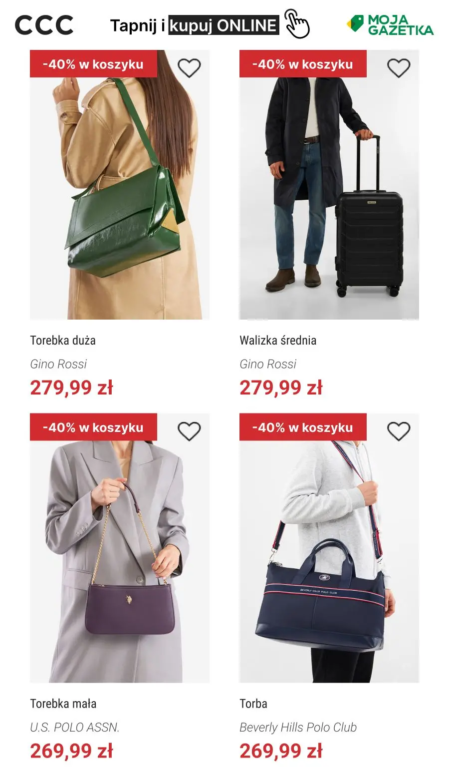 gazetka promocyjna CCC -40% na torby, plecaki, walizki - Strona 14