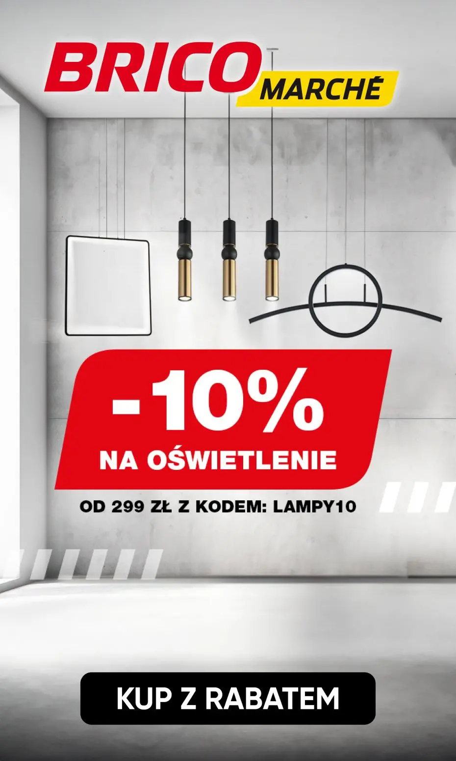 gazetka promocyjna BRICOMARCHE -10% na oświetlenie, Kup lampy z RABATEM! - Strona 1