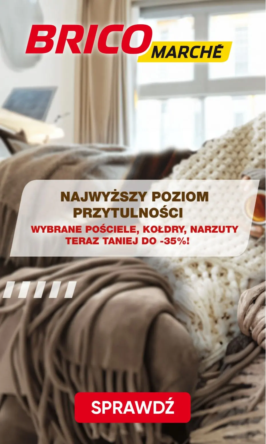 gazetka promocyjna BRICOMARCHE Wybrane pościele, kołdry i narzuty teraz taniej -35%!.Sprawdź już teraz. - Strona 1