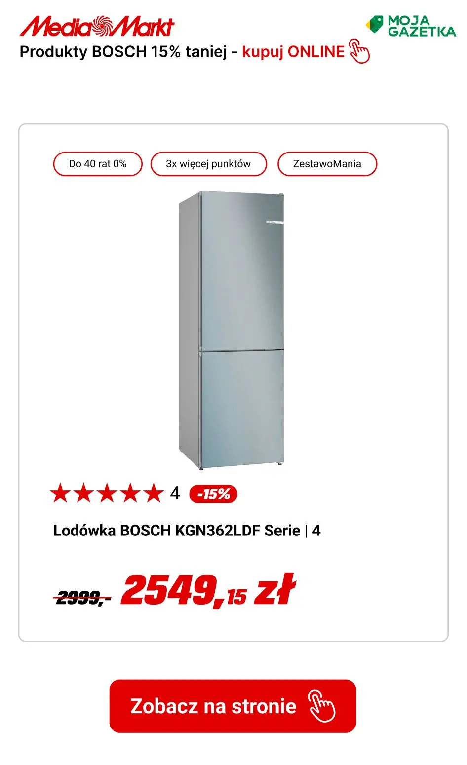 gazetka promocyjna Media Markt Kupuj produkty Bosh do 15% TANIEJ!!! - Strona 21