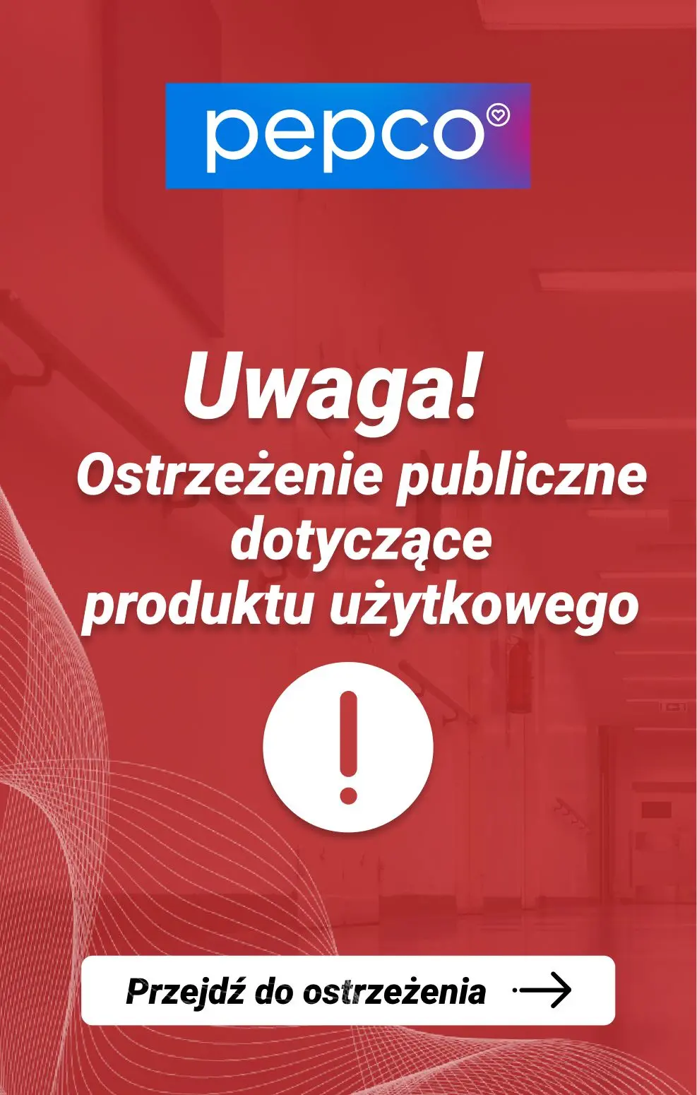 gazetka promocyjna Ostrzeżenia i alerty Komunikat dot. wycofanych produktu – Lampa z podstawą stone/gold - Strona 1