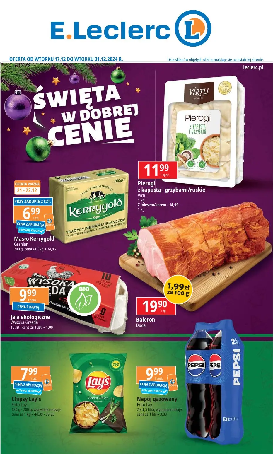 gazetka promocyjna E.Leclerc Święta w dobrej cenie - oferta rozszerzona - Strona 1