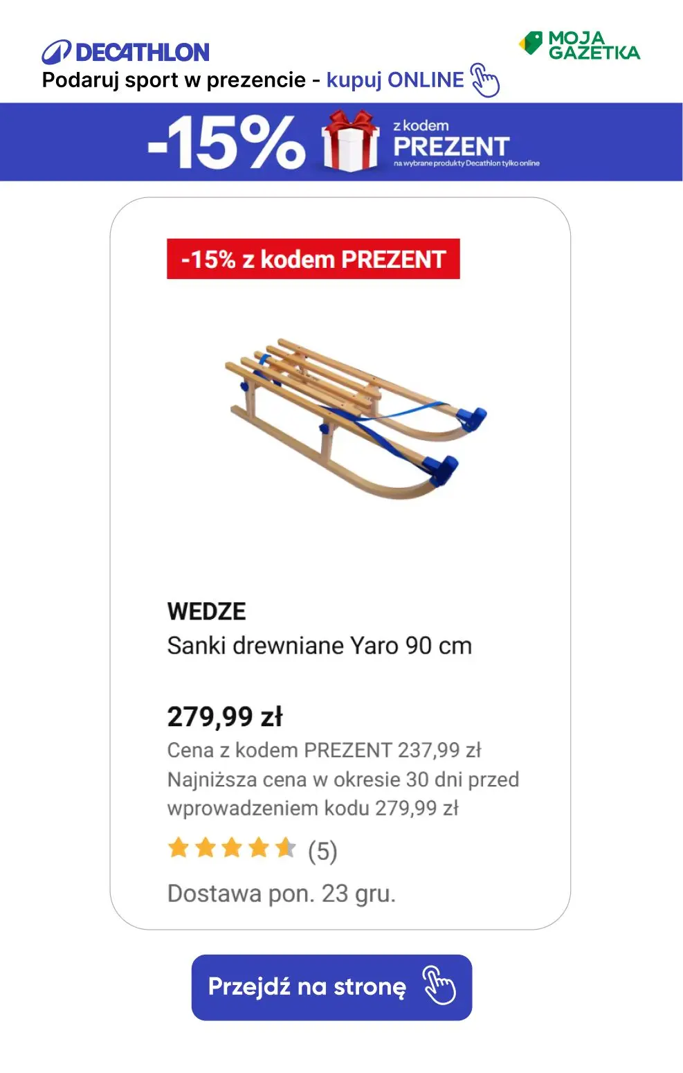 gazetka promocyjna Decathlon Podaruj sobie sport w prezencie ze ZNIŻKĄ 15%!!! - Strona 7