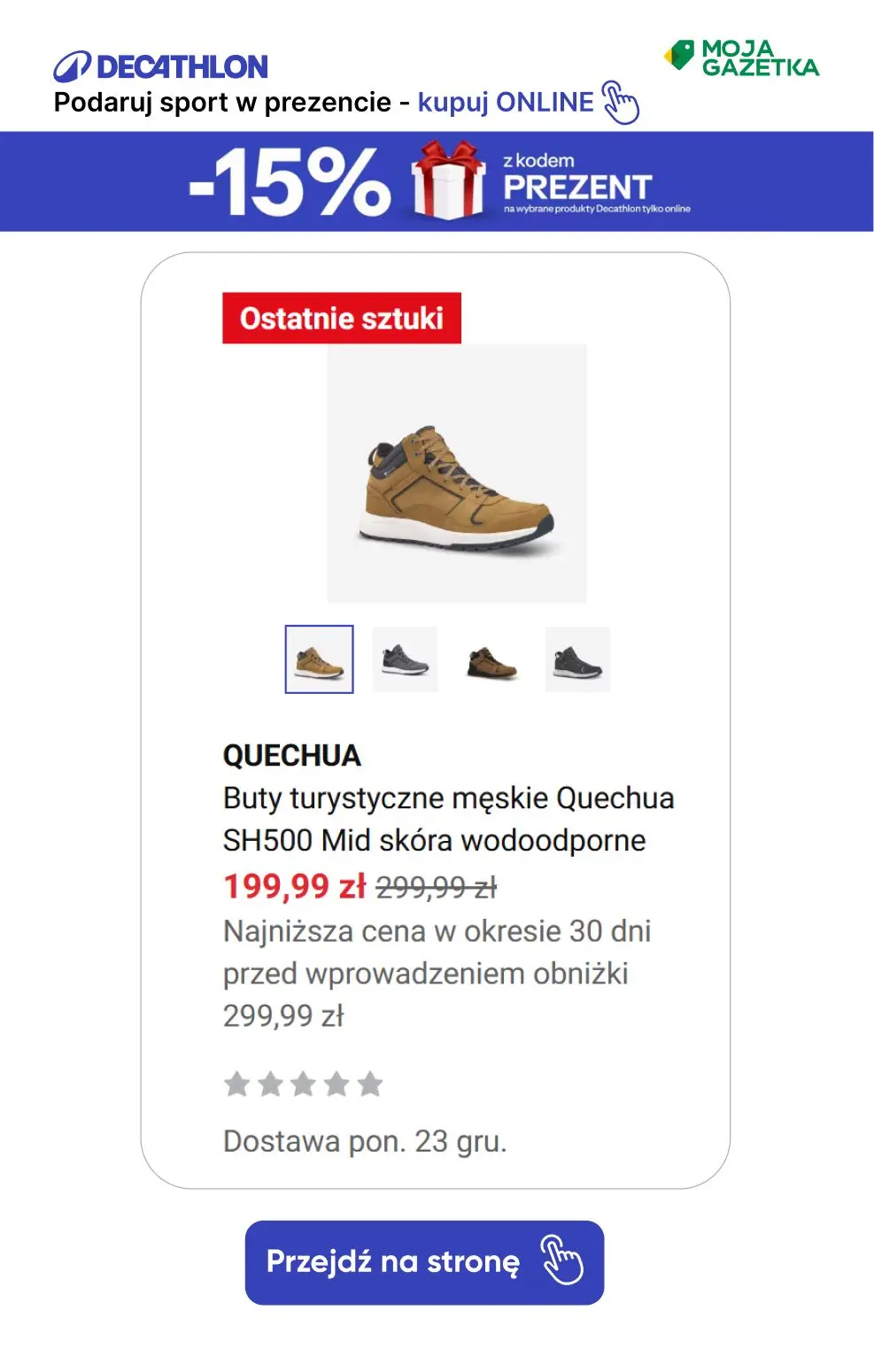 gazetka promocyjna Decathlon Podaruj sobie sport w prezencie ze ZNIŻKĄ 15%!!! - Strona 23