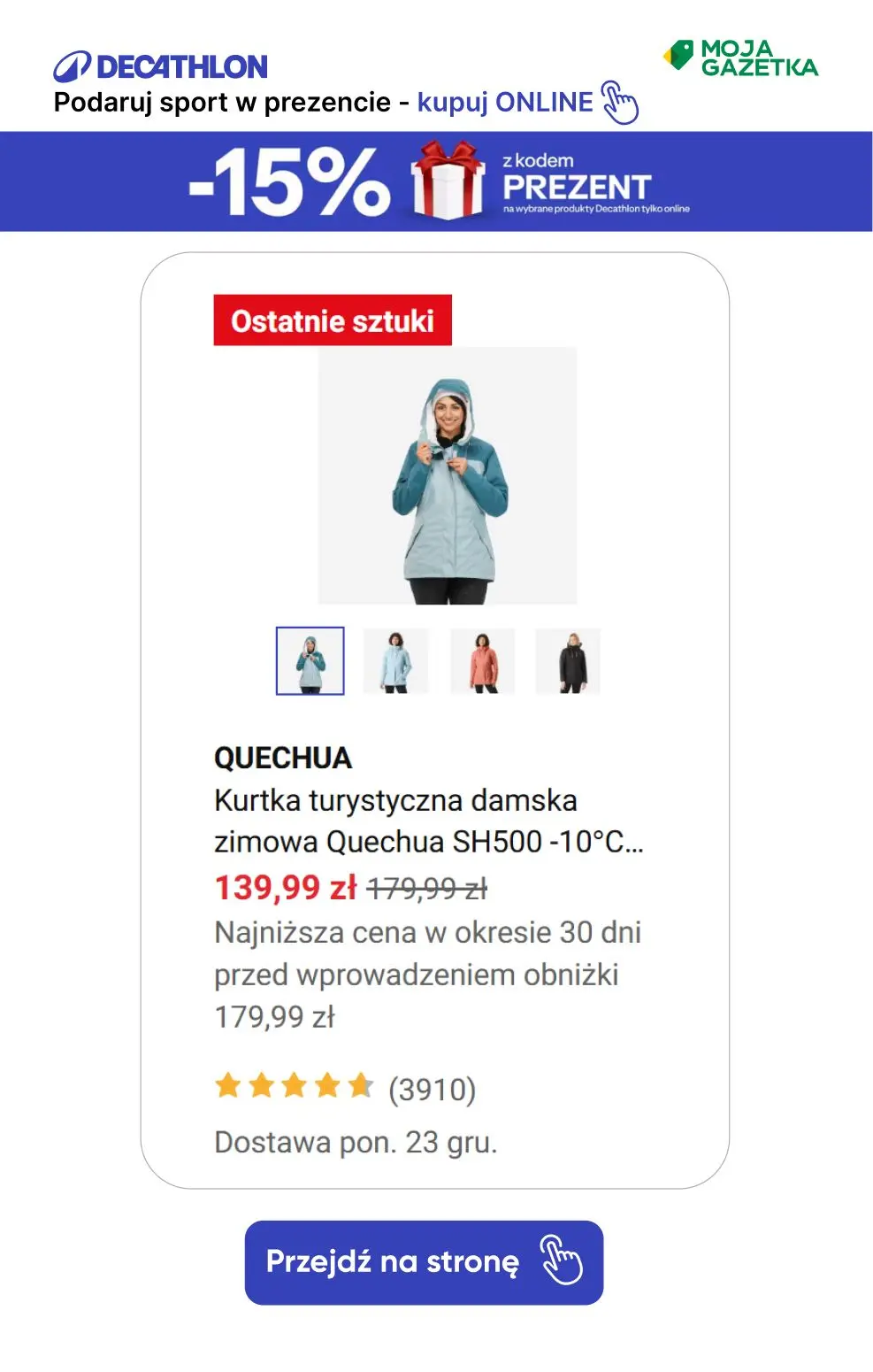 gazetka promocyjna Decathlon Podaruj sobie sport w prezencie ze ZNIŻKĄ 15%!!! - Strona 35