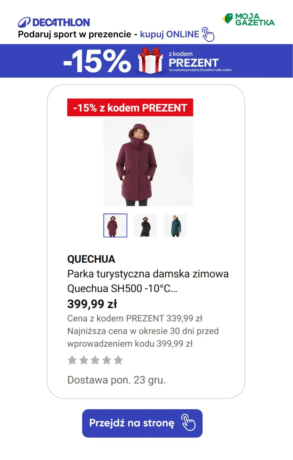 gazetka promocyjna Decathlon Podaruj sobie sport w prezencie ze ZNIŻKĄ 15%!!! - Strona 38