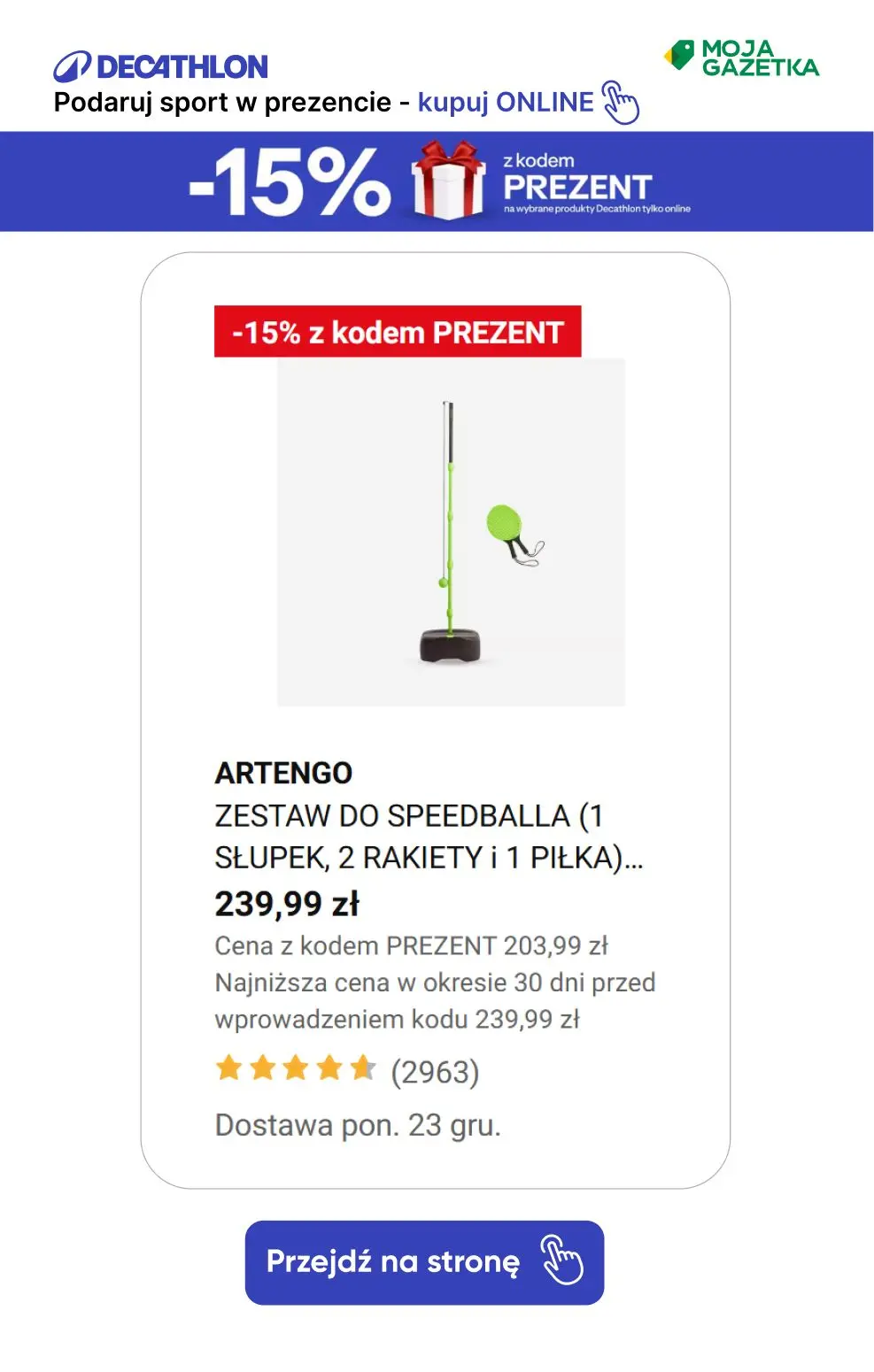 gazetka promocyjna Decathlon Podaruj sobie sport w prezencie ze ZNIŻKĄ 15%!!! - Strona 39