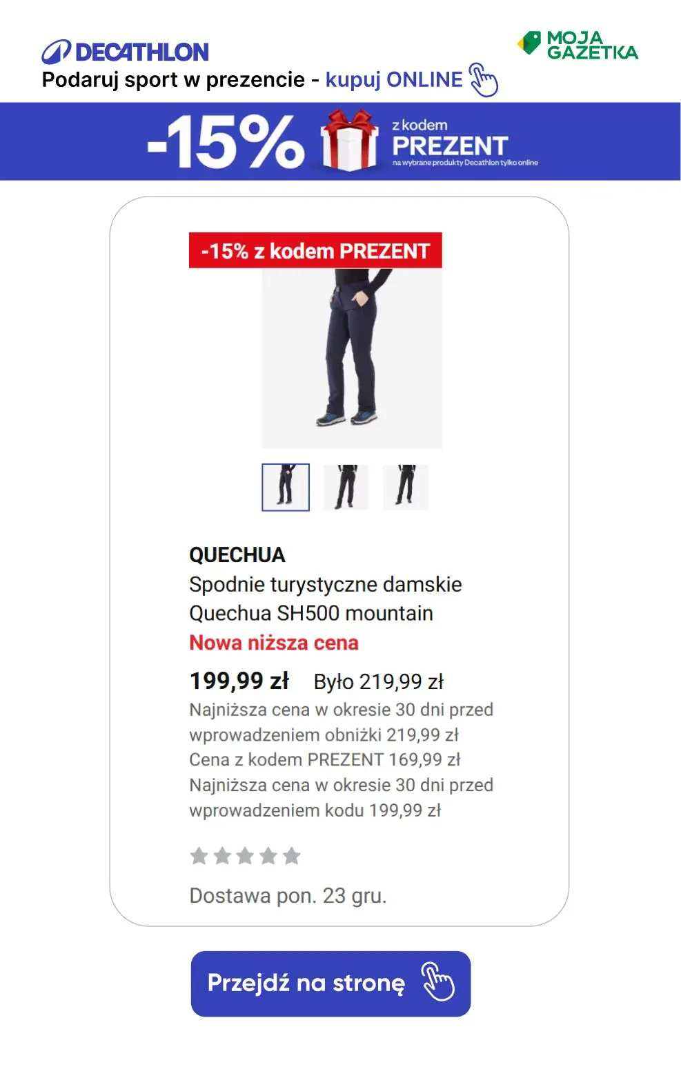 gazetka promocyjna Decathlon Podaruj sobie sport w prezencie ze ZNIŻKĄ 15%!!! - Strona 40