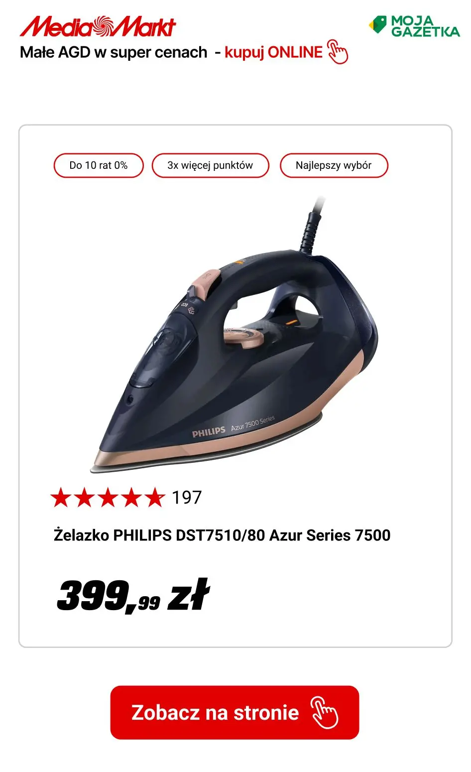 gazetka promocyjna Media Markt Małe AGD do 50 rat ZERO% i pół roku nie płacisz! - Strona 17