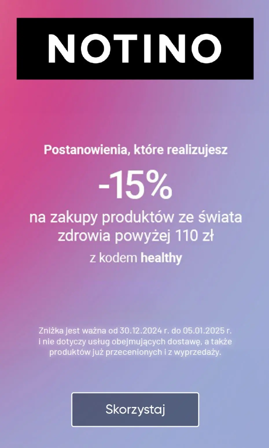 gazetka promocyjna Notino Postanowienia, które zrealizujesz! ZNIŻKA -15% na produkty ze świata zdrowia!! - Strona 2