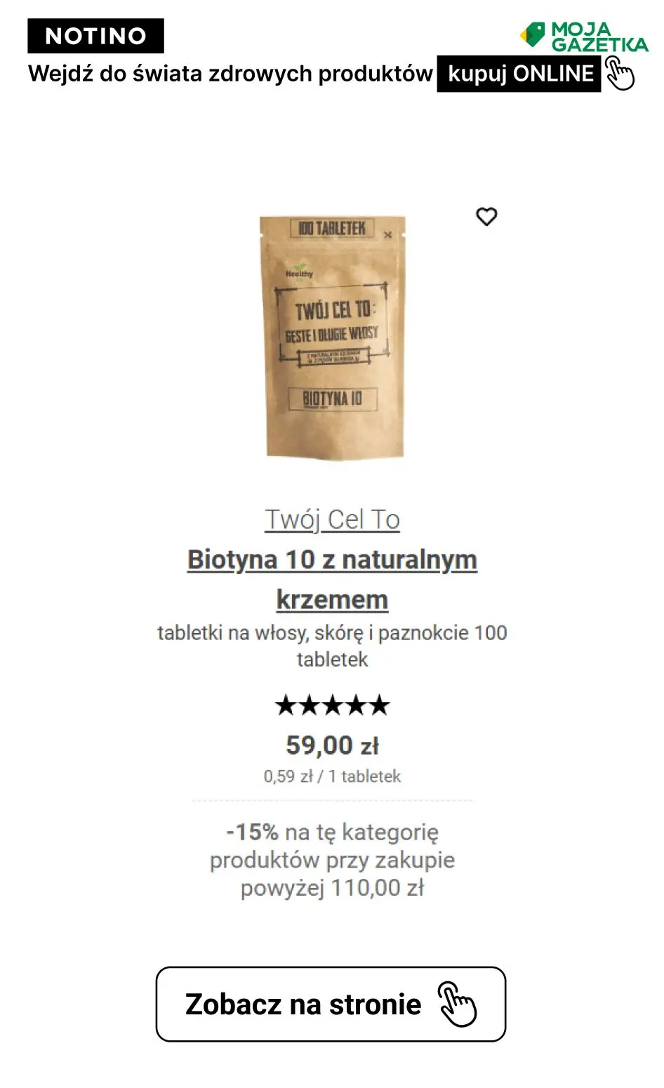 gazetka promocyjna Notino Postanowienia, które zrealizujesz! ZNIŻKA -15% na produkty ze świata zdrowia!! - Strona 26