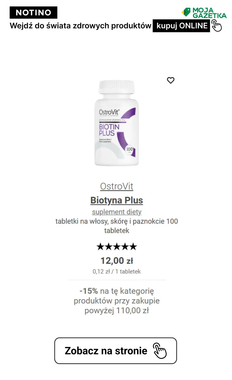 gazetka promocyjna Notino Postanowienia, które zrealizujesz! ZNIŻKA -15% na produkty ze świata zdrowia!! - Strona 28