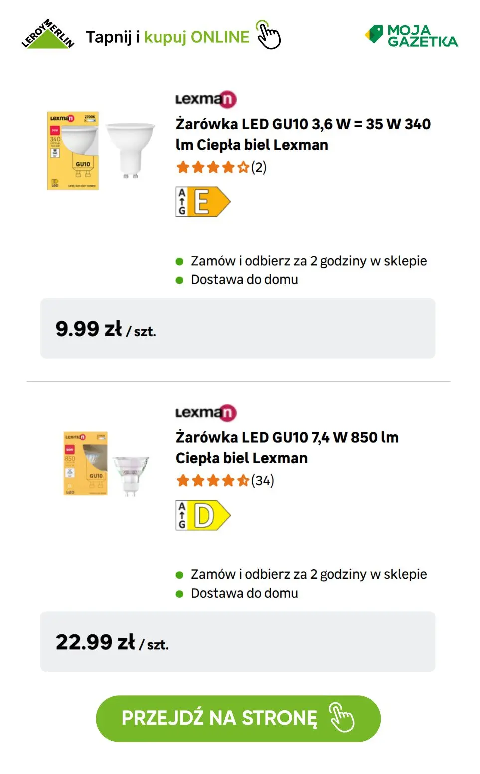 gazetka promocyjna Leroy Merlin Kup 3 za 2! Kup 3 produkty objęte Promocją a otrzymasz rabat na najtańszy produkt. - Strona 35