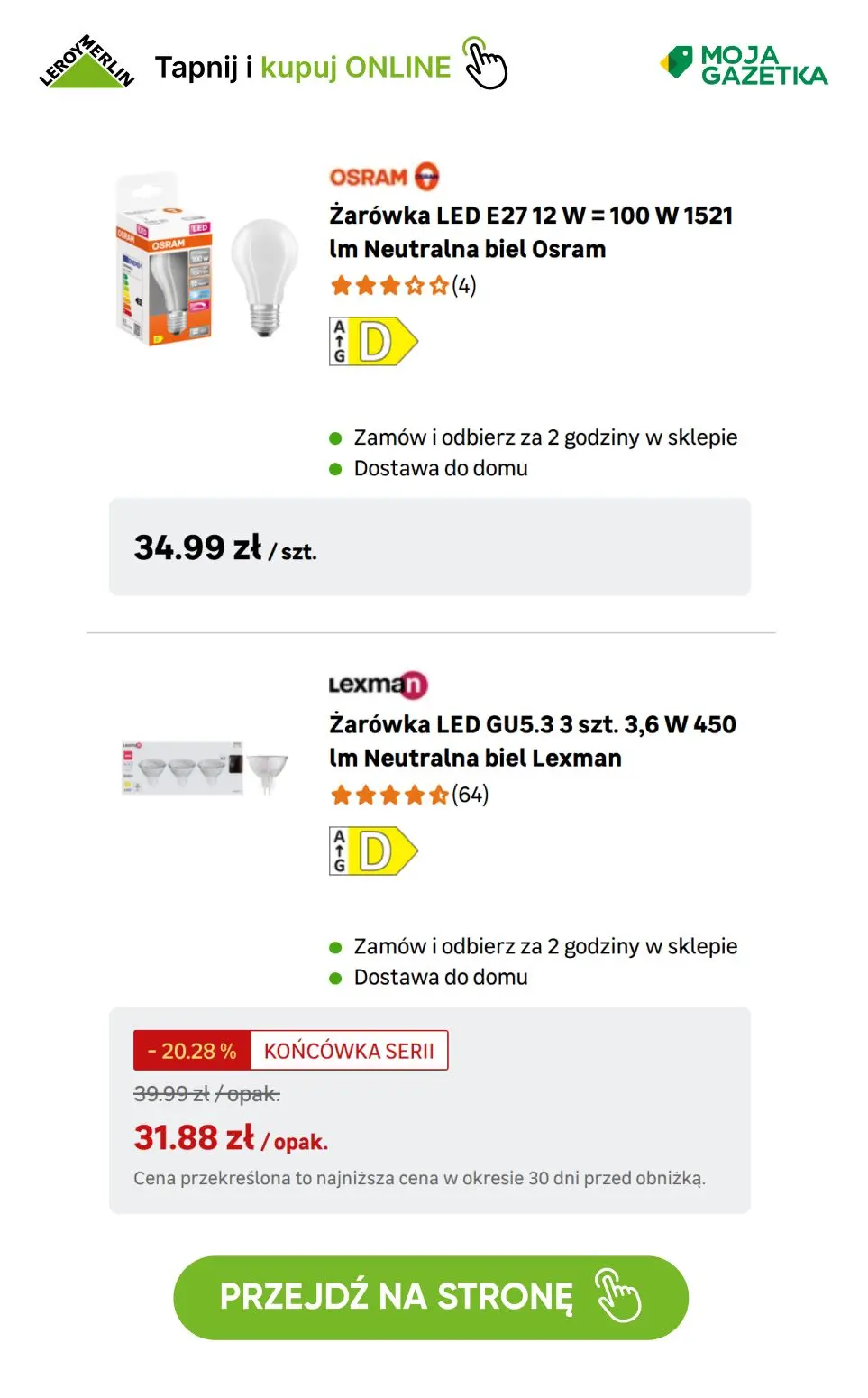 gazetka promocyjna Leroy Merlin Kup 3 za 2! Kup 3 produkty objęte Promocją a otrzymasz rabat na najtańszy produkt. - Strona 42