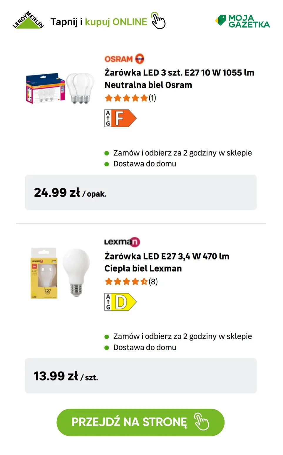 gazetka promocyjna Leroy Merlin Kup 3 za 2! Kup 3 produkty objęte Promocją a otrzymasz rabat na najtańszy produkt. - Strona 45