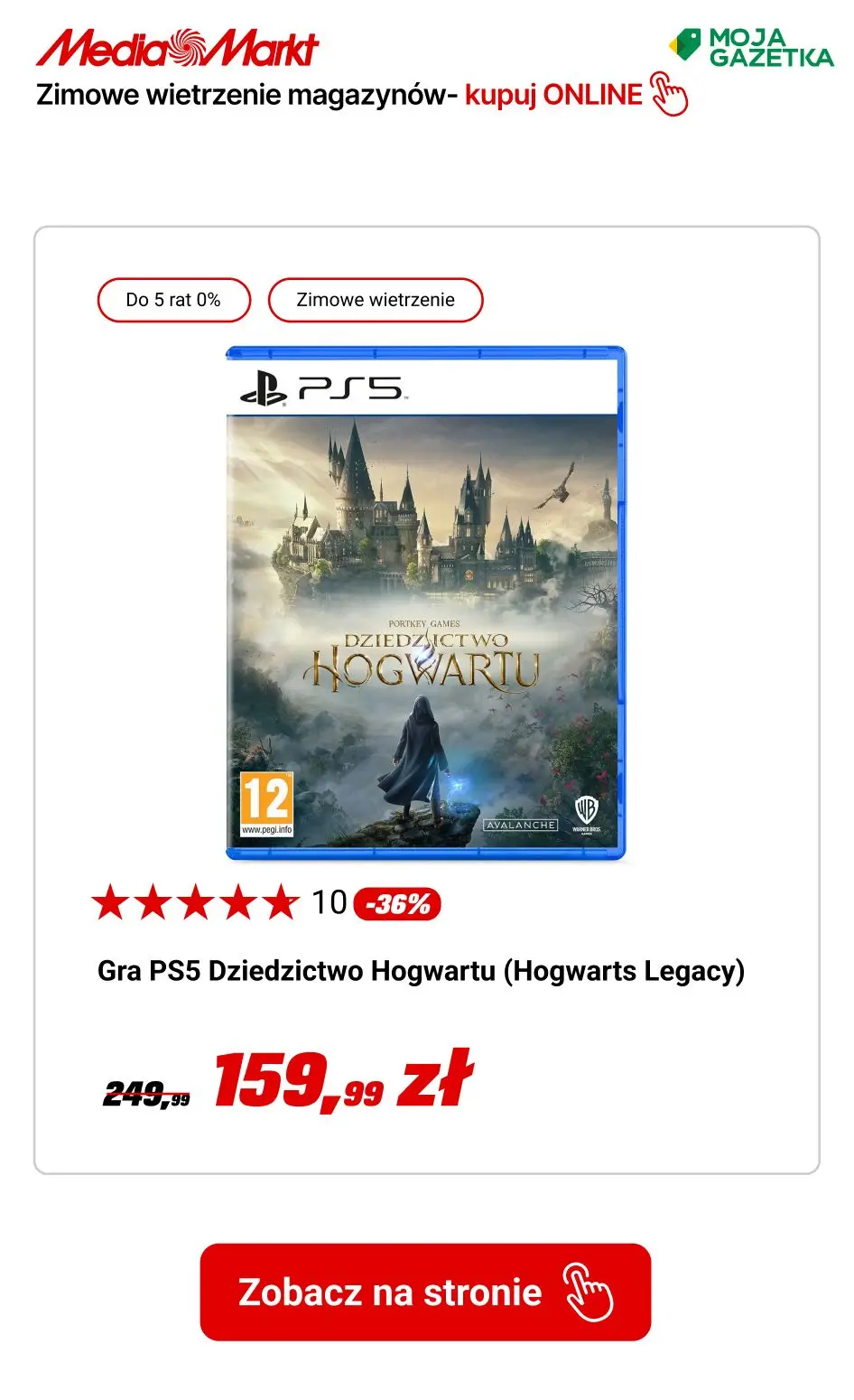 gazetka promocyjna Media Markt Zimowe wietrzenie magazynów! Do 50 rat 0% i pół roku NIE PŁACISZ! - Strona 13