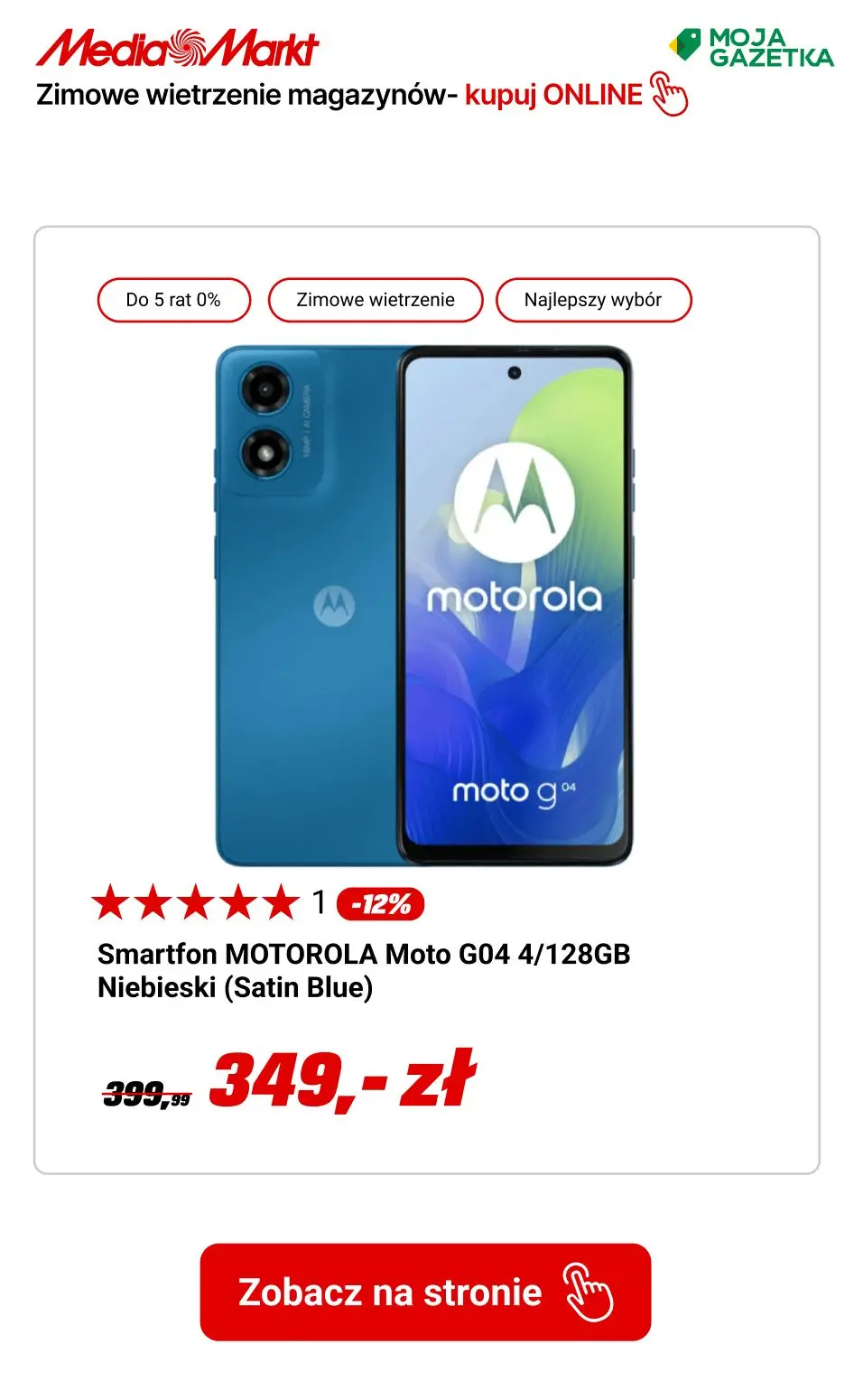 gazetka promocyjna Media Markt Zimowe wietrzenie magazynów! Do 50 rat 0% i pół roku NIE PŁACISZ! - Strona 17