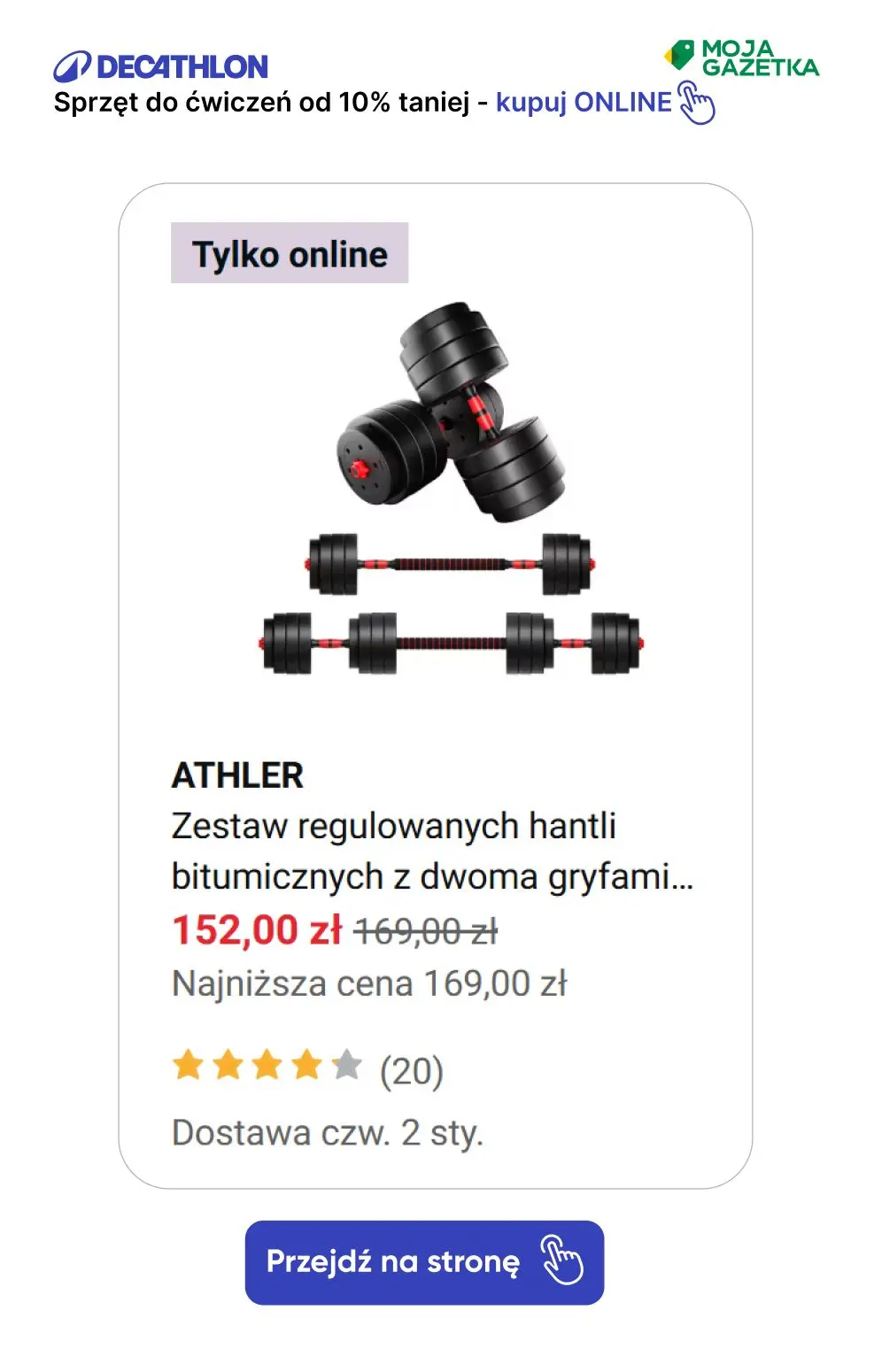 gazetka promocyjna Decathlon Czas na twój ruch! Sprzęt do ćwiczeń od -10%! - Strona 35