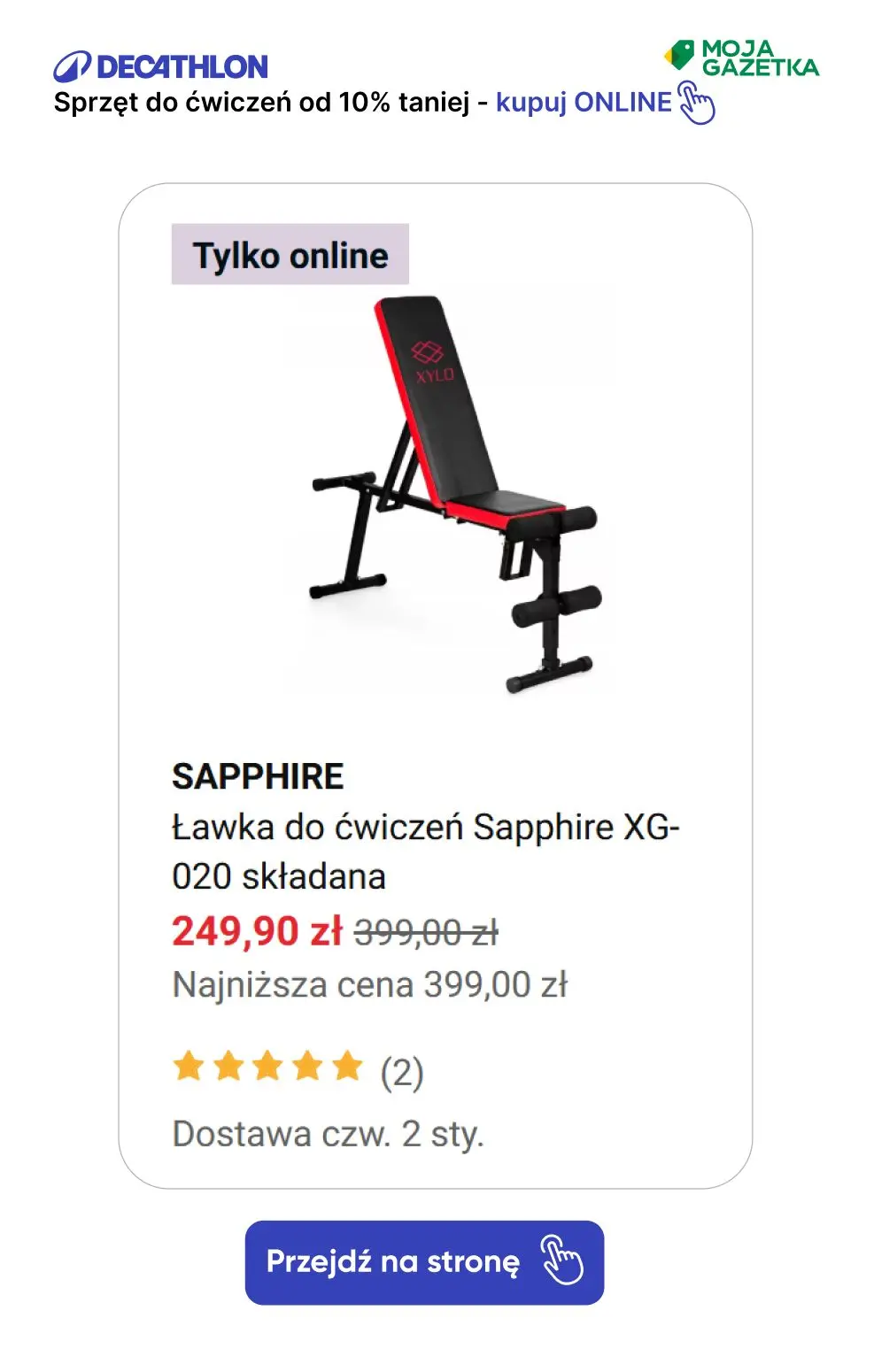 gazetka promocyjna Decathlon Czas na twój ruch! Sprzęt do ćwiczeń od -10%! - Strona 52