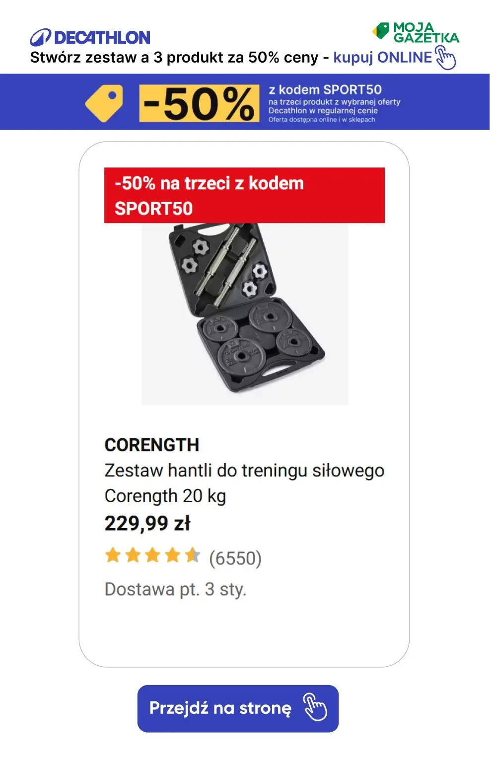 gazetka promocyjna Decathlon -50% z kodem SPORT50 na trzeci produkt z wybranej oferty! - Strona 2