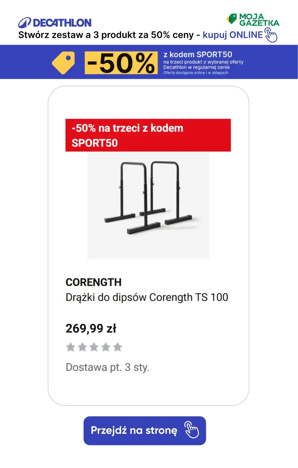 gazetka promocyjna Decathlon -50% z kodem SPORT50 na trzeci produkt z wybranej oferty! - Strona 7