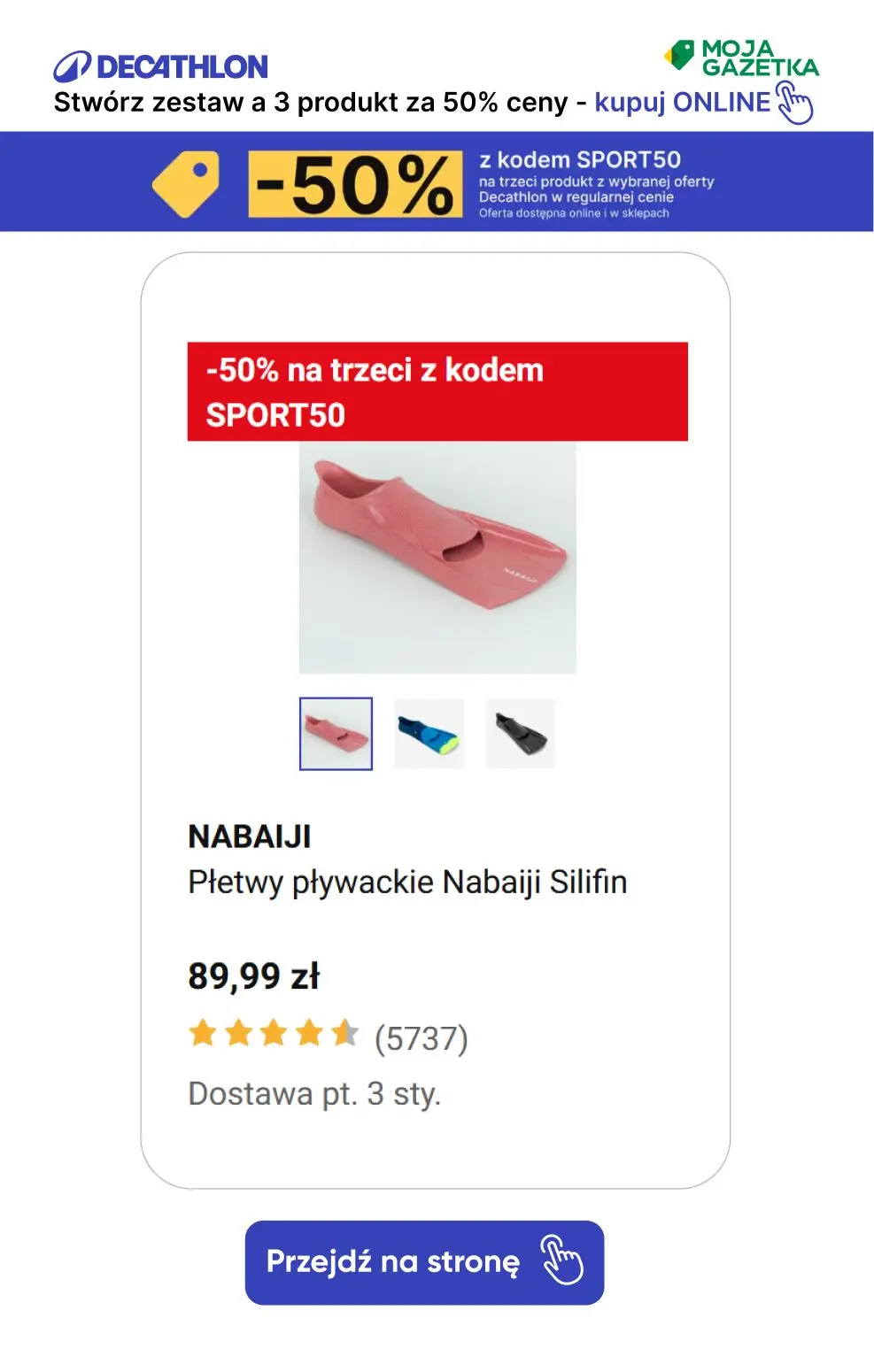 gazetka promocyjna Decathlon -50% z kodem SPORT50 na trzeci produkt z wybranej oferty! - Strona 11