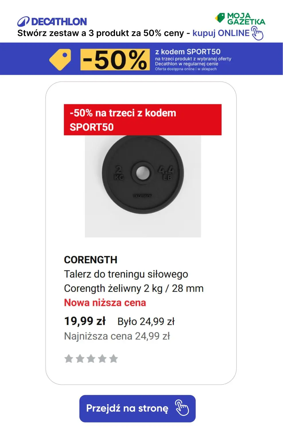 gazetka promocyjna Decathlon -50% z kodem SPORT50 na trzeci produkt z wybranej oferty! - Strona 19