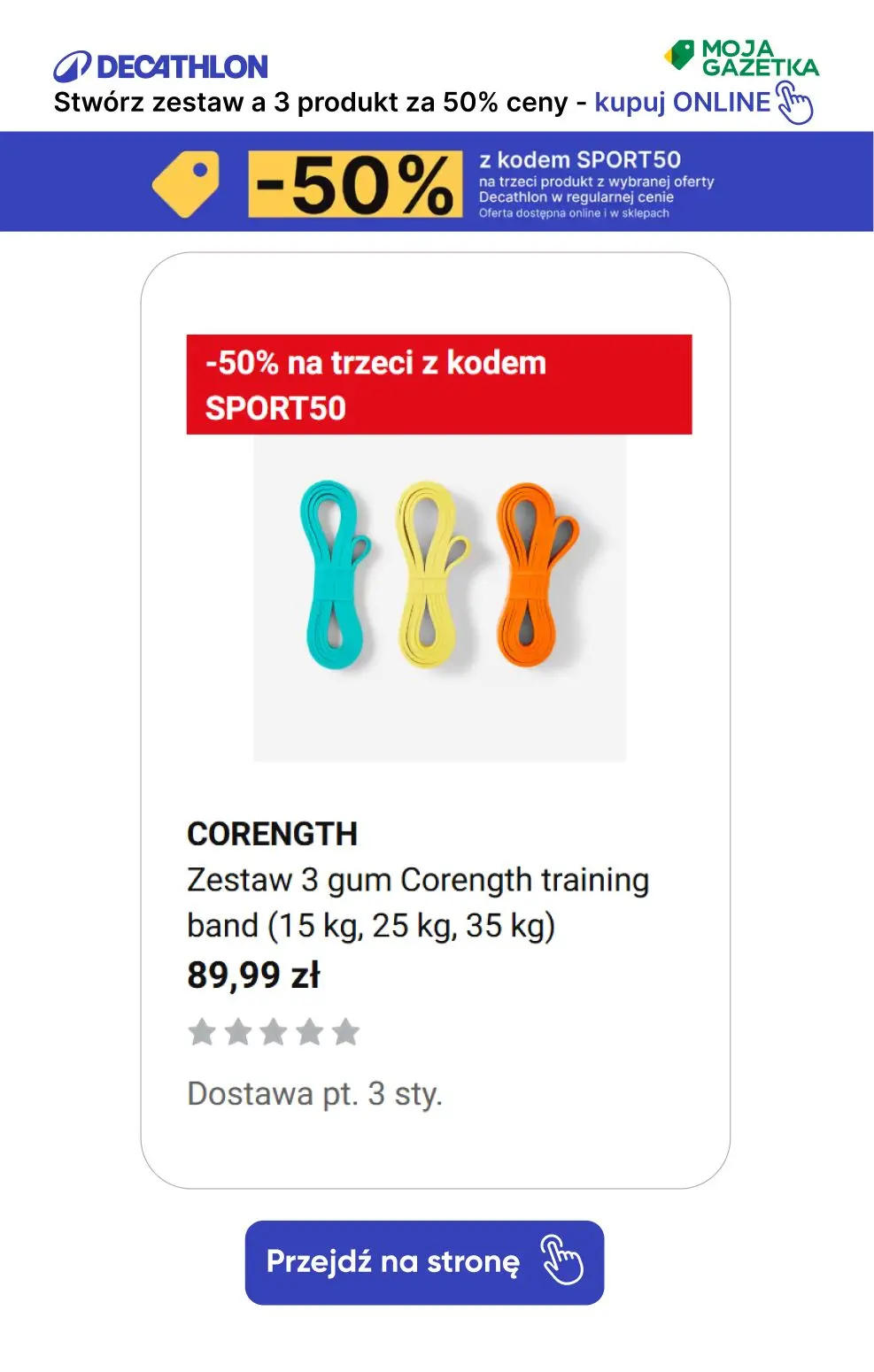 gazetka promocyjna Decathlon -50% z kodem SPORT50 na trzeci produkt z wybranej oferty! - Strona 22