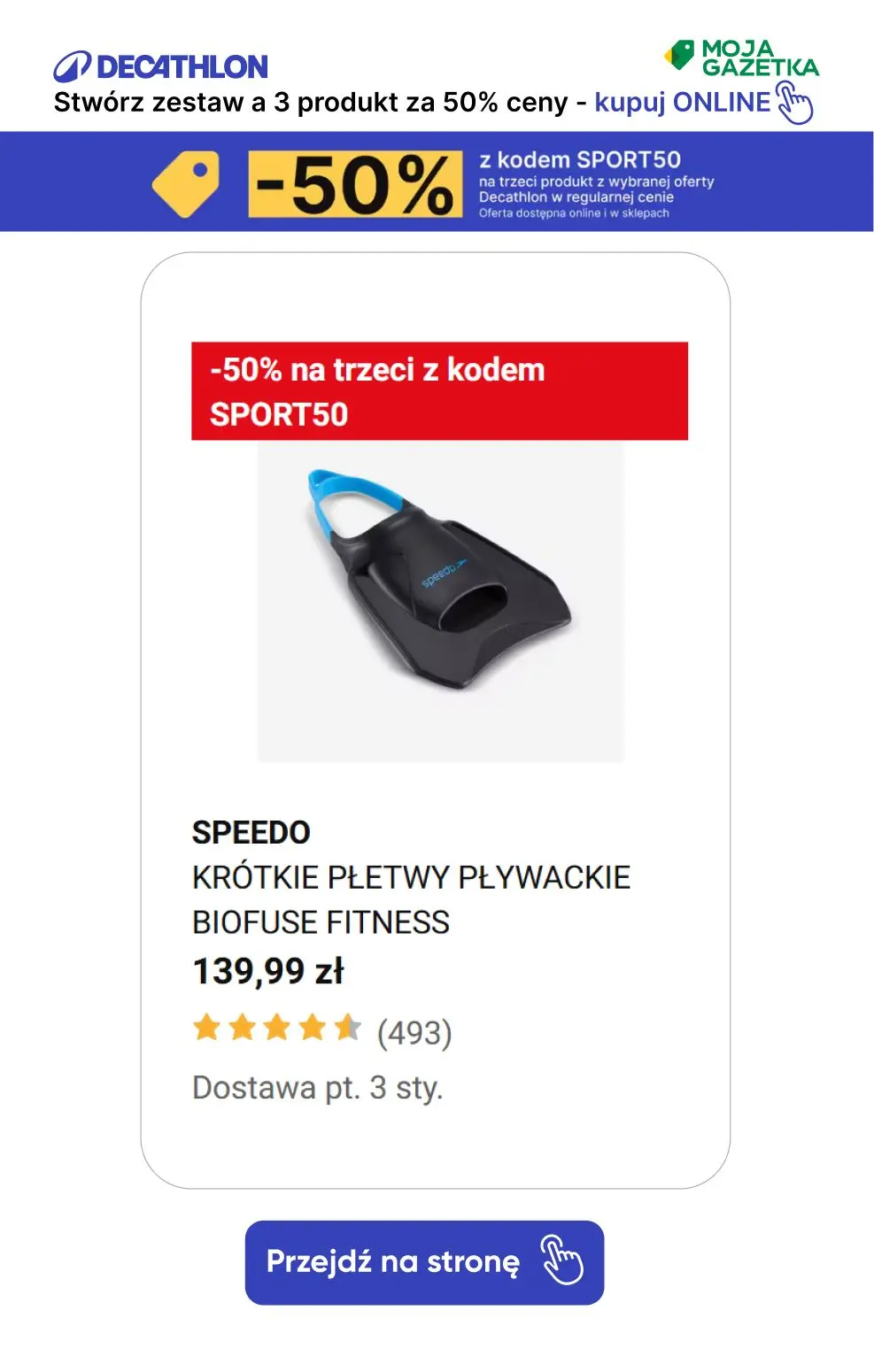 gazetka promocyjna Decathlon -50% z kodem SPORT50 na trzeci produkt z wybranej oferty! - Strona 24