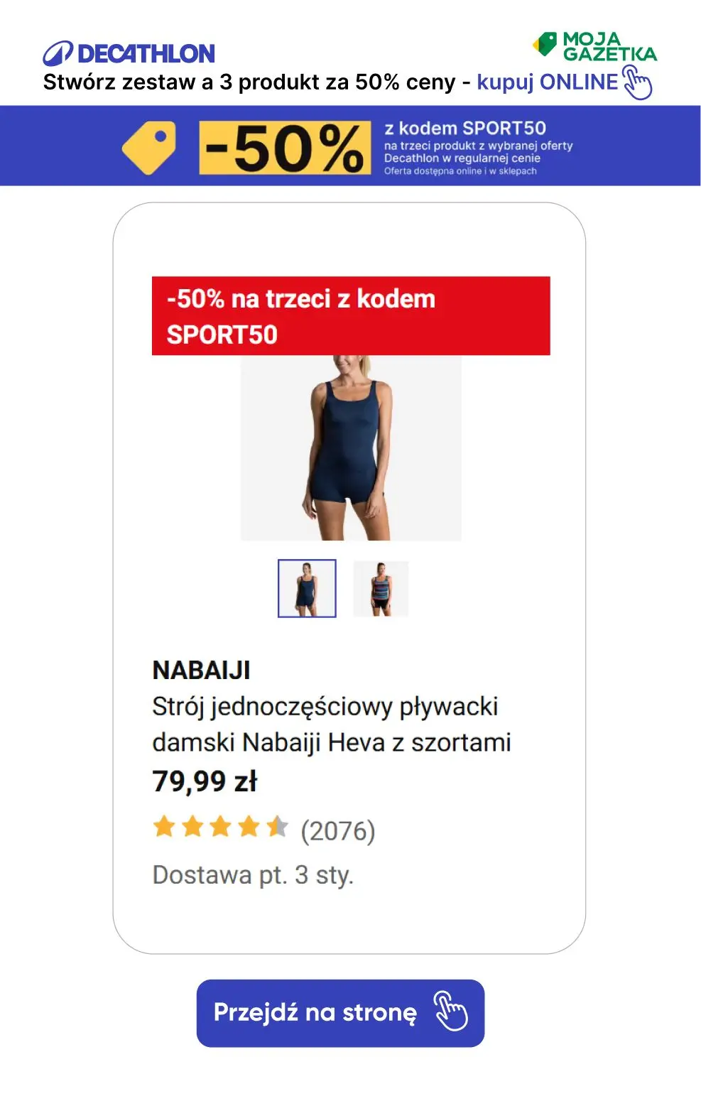 gazetka promocyjna Decathlon -50% z kodem SPORT50 na trzeci produkt z wybranej oferty! - Strona 31