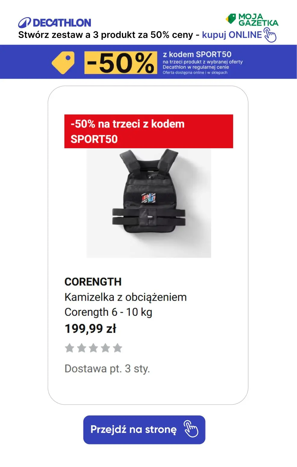 gazetka promocyjna Decathlon -50% z kodem SPORT50 na trzeci produkt z wybranej oferty! - Strona 34