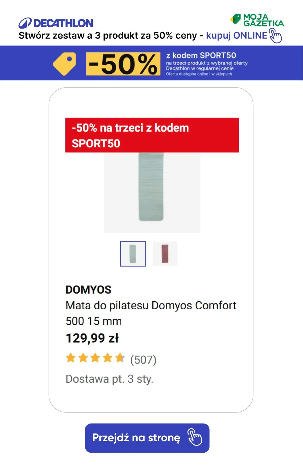 gazetka promocyjna Decathlon -50% z kodem SPORT50 na trzeci produkt z wybranej oferty! - Strona 36