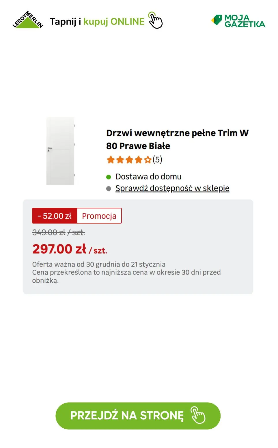 gazetka promocyjna Leroy Merlin Tydzień paneli i drzwi - 100zł za każde wydane 1000zł! - Strona 25